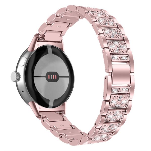 Google Pixel Watch rhinestone décor watch strap - Rose Pink Discount