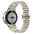 7 beads stainless steel watch strap for Google Pixel Watch - Silver   Gold Online Hot Sale