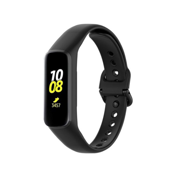 Samsung Galaxy Fit 2 simple silicone watch band - Black For Cheap