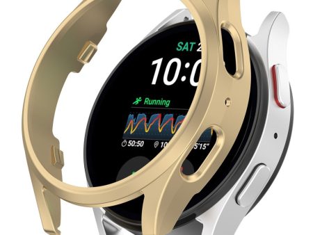 Samsung Galaxy Watch7 44mm Anti-Collision Bump Resistant Watch Case Hollow Protective Frame - Champagne Gold Online now