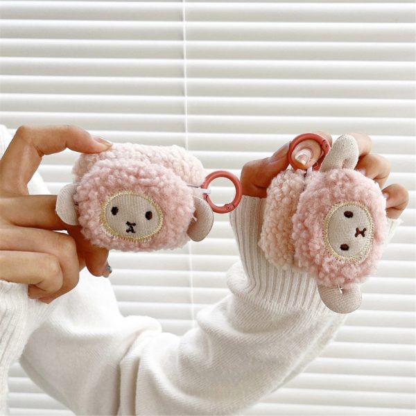 AirPods Pro cute sheep style case with buckle - Pink Online now