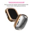 Fitbit Versa 3   Sense dual-row rhinestone frame - Rose Gold For Sale