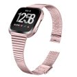 Fitbit Versa 2   Versa Lite stylish stainless steel watch strap - Rose Pink For Sale