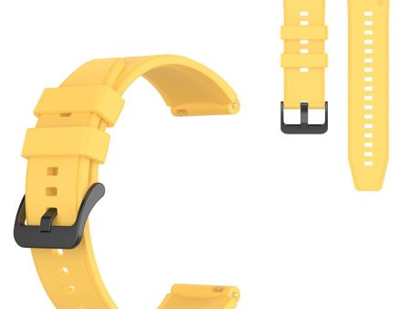 22mm Universal silicone watch strap - Yellow Discount