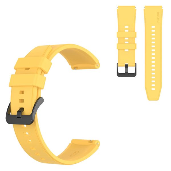 22mm Universal silicone watch strap - Yellow Discount