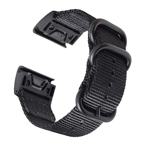 26mm nylon watch strap for Garmin watch - Black Online Sale