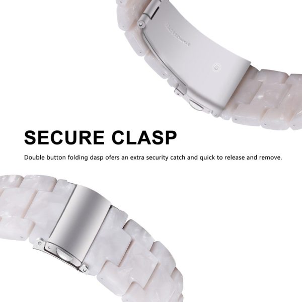 Garmin Vivoactive 4 Resin Watch Strap 22mm Water Resistant Replacement Watch Band - Pearl White Online now