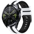 Huawei Watch 4   4 Pro   GT 4 46mm Replacement Strap 22mm Universal Silicone Watch Band - White+Black Supply