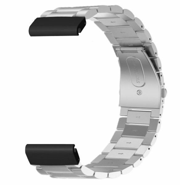 Garmin 26mm Quickfit Universal Stainless Steel Watch Band Strap with Bump Resistant Connector - Silver Cheap