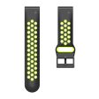 22mm dual color silicone strap for Garmin and Coros watch - Black   Green Fashion