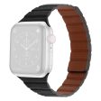 Apple Watch Series 8 (41mm) dual color genuine leather watch strap - Black Online