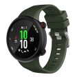 Garmin Forerunner 45S silicone silver buckle watch band - Army Green Online now