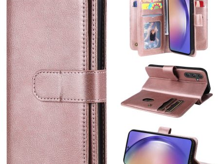 10-slot Samsung Galaxy A55 wallet case - Rose Gold Discount