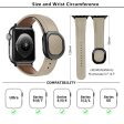 KALEBOL Apple Watch Series 49mm - 45mm - 44mm - 42mm Genuine Cow Leather Band - Army Green Online now