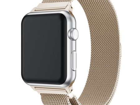 Apple Watch 38mm unique stainless steel watch band - Champagne Silver For Discount