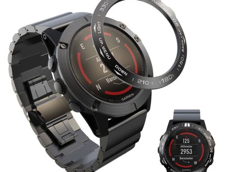 Garmin Fenix 5X   5X Plus stainless steel bezel - Black   White on Sale