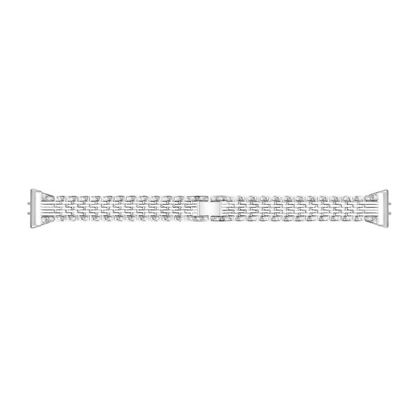 Samsung Galaxy Fit3 SM-R390 Watch Band 5.2 -8.6  Adjustable Watch Strap with Shiny Rhinestone - Silver Sale