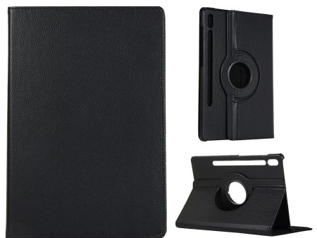 Black 360-degree rotating stand tablet case for Samsung Galaxy Tab S9 Plus   S8 Plus leather case Online Sale