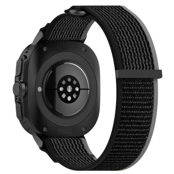 KALEBOL Samsung Galaxy Watch Ultra 47mm Watch Strap Breathable Nylon Sport Strap - Black+Grey Online now