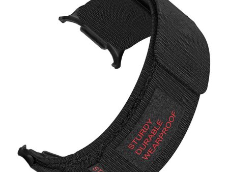 Samsung Galaxy Watch Ultra 47mm Wrist Strap Magic Tape Nylon Watch Band - Black on Sale