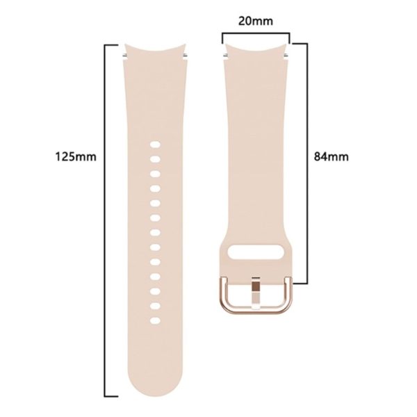 Silicone soft watch strap for Samsung Galaxy Watch 4 device - Pink Fashion