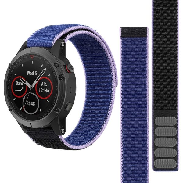 Nylon loop strap for Garmin   Amazfit and Coros watch - Blue   Black Online