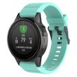 Garmin Fenix 5S textured silicone watch strap band - Cyan Sale