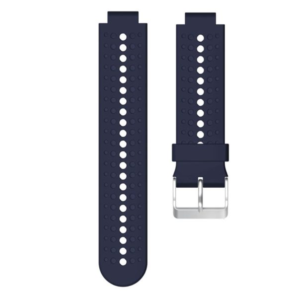 Garmin Forerunner 220   230   235   620   630 round holes silicone watch band - Dark Blue Sale