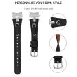 Samsung Galaxy Watch6 Genuine Cow Leather Watch Band - Black Hot on Sale