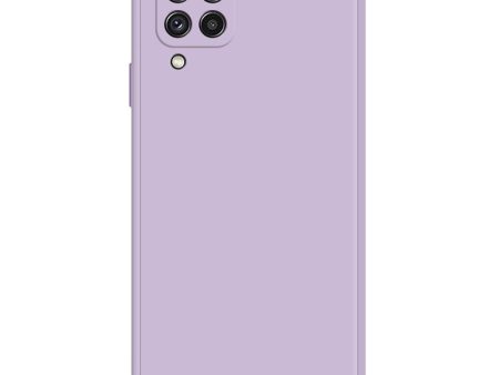 Beveled anti-drop rubberized cover for Samsung Galaxy A22 4G - Purple Online now