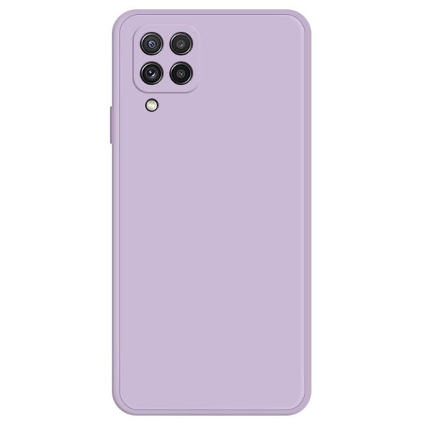 Beveled anti-drop rubberized cover for Samsung Galaxy A22 4G - Purple Online now