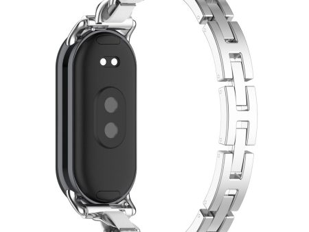 Xiaomi Mi Band 9   9 NFC   Smart Band 8   8 NFC Stylish Watch Strap Zinc Alloy Bracelet Replacement Band - Silver Online now