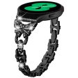 Samsung Galaxy Watch FE 40mm Butterfly Bling Rhinestone Decor Watch Band Metal Bracelet - Black Supply