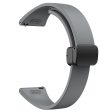 22mm Universal silicone sport strap with black magnetic buckle - Space Grey Online