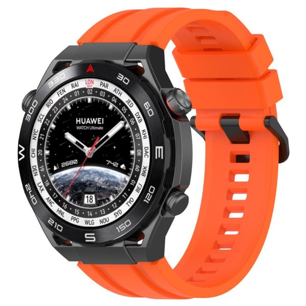 Watch Band for Huawei Watch Ultimate   Watch 3   Watch 3 Pro Silicone Replacement Band with Extension Strap - Orange For Cheap