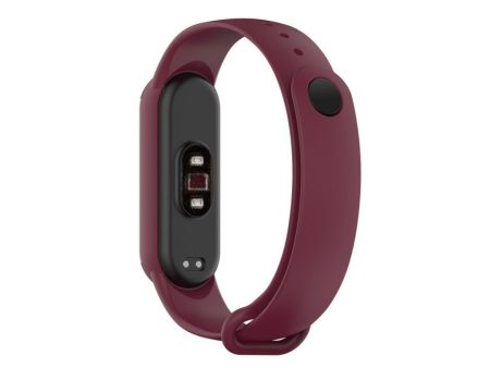 Xiaomi Mi Smart Band 6   5 glossy silicone watch band - Wine Red Cheap