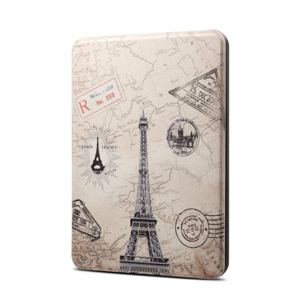 Amazon Kindle Paperwhite 4 (2018) patterned leather flip case - Eiffel Tower Supply