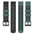 22mm Universal silicone watch strap - Olive Green   Black For Cheap