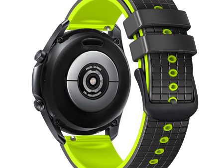 20mm Universal grid texture on silicone strap - Black   Lime Online now