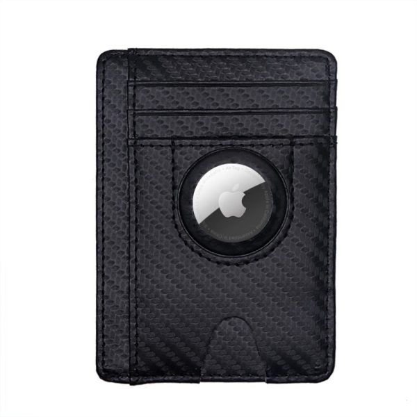 AirTags carbon fiber style slim case - Black Hot on Sale