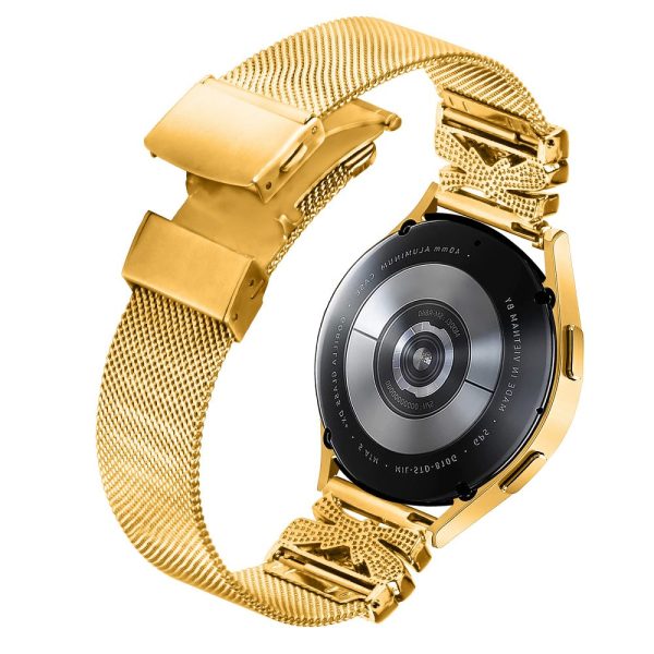 Huawei Watch 2   GT 2 42mm   GT 3 42mm Stylish Stainless Steel Silver 20mm Watch Strap Band - Gold Sale