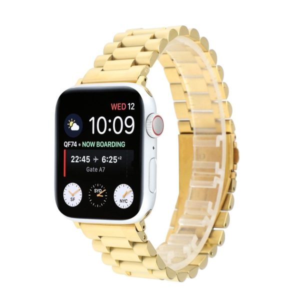 Apple Watch 40mm three bead stainless steel watch strap - Gold For Discount