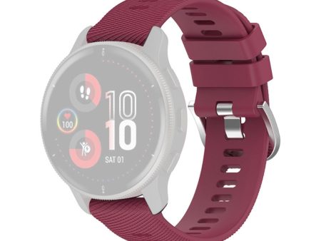 Garmin Forerunner 255   255 Music   Venu 2 silicone watch strap - Wine Red on Sale