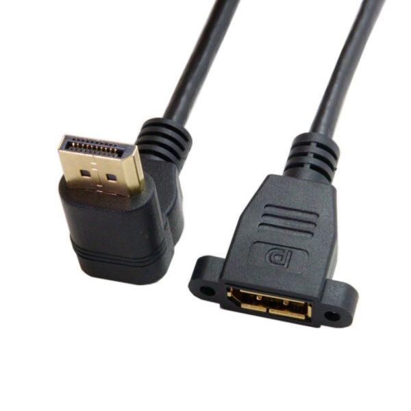 Universal DisplayPort inntak til uttak forlengelses kabel - svart Fashion