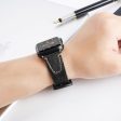 Apple Watch Series 5   4 44mm genuine leather watch band - Black Hot on Sale