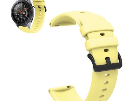 22mm Universal sporty silicone watch strap - Yellow Discount