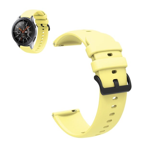 22mm Universal sporty silicone watch strap - Yellow Discount