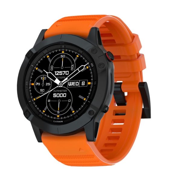 Garmin Fenix 6   Fenix 5 Plus   Fenix 5   Forerunner 935   Quatix 5   Quatix 5 Sapphire   Approach S60   Garmin Instinct silicone watch band - Orange Online Hot Sale