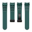 Samsung Galaxy Watch 20mm Watch Band Stylish Silicone Strap with Magnetic Folding Buckle - Dark Green For Sale