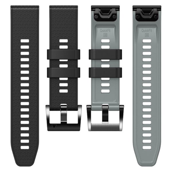 26mm dual-color dot texture silicone strap for Garmin Watch - Black+Grey Discount